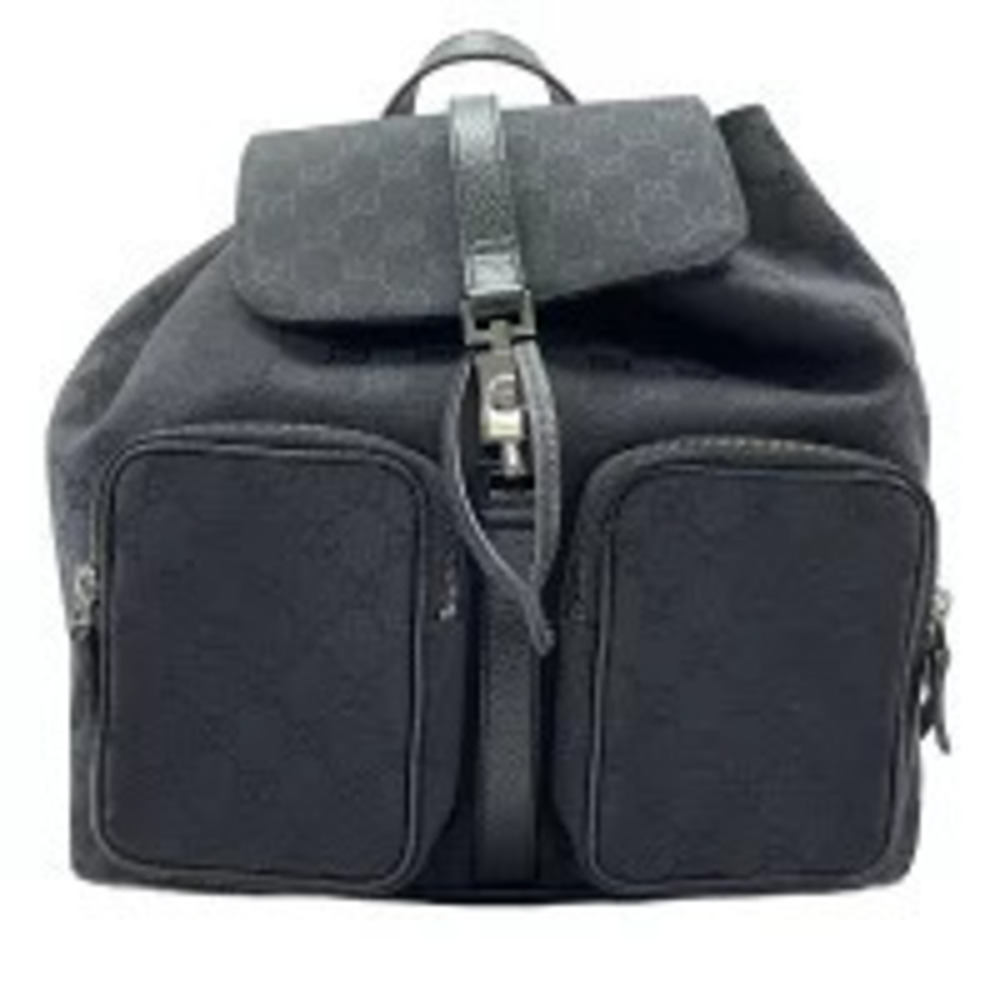 Gucci GG Canvas Jackie Backpack Daypack Black